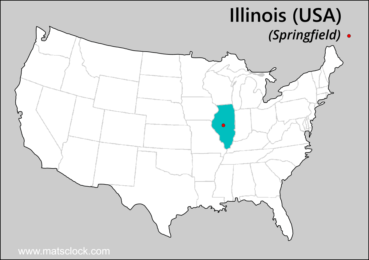Illinois USA Map