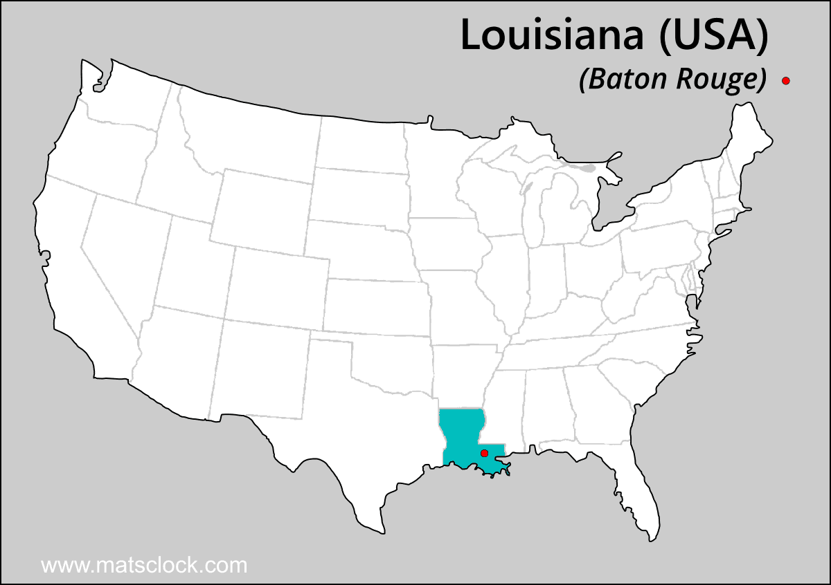 Louisiana USA Map