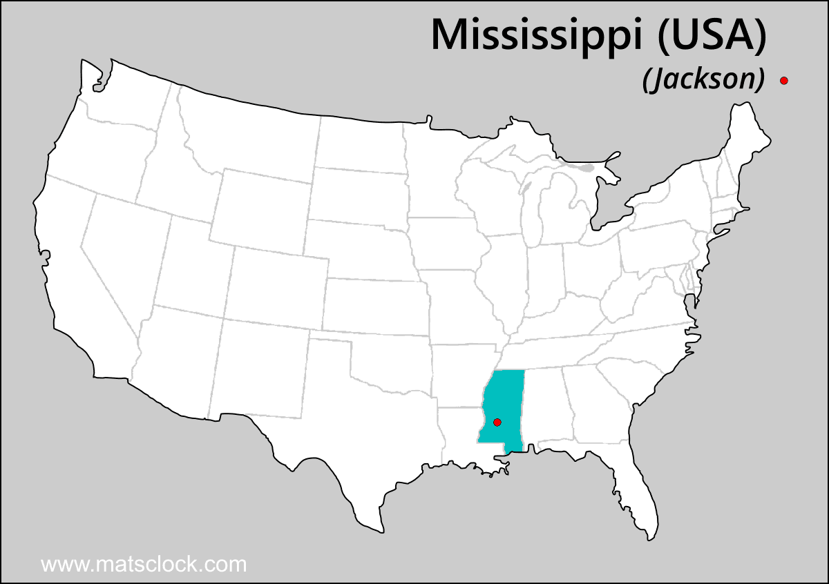 Mississippi USA Map