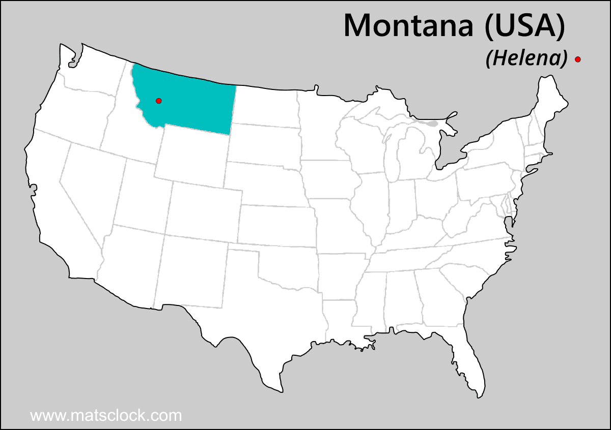 Montana USA Map
