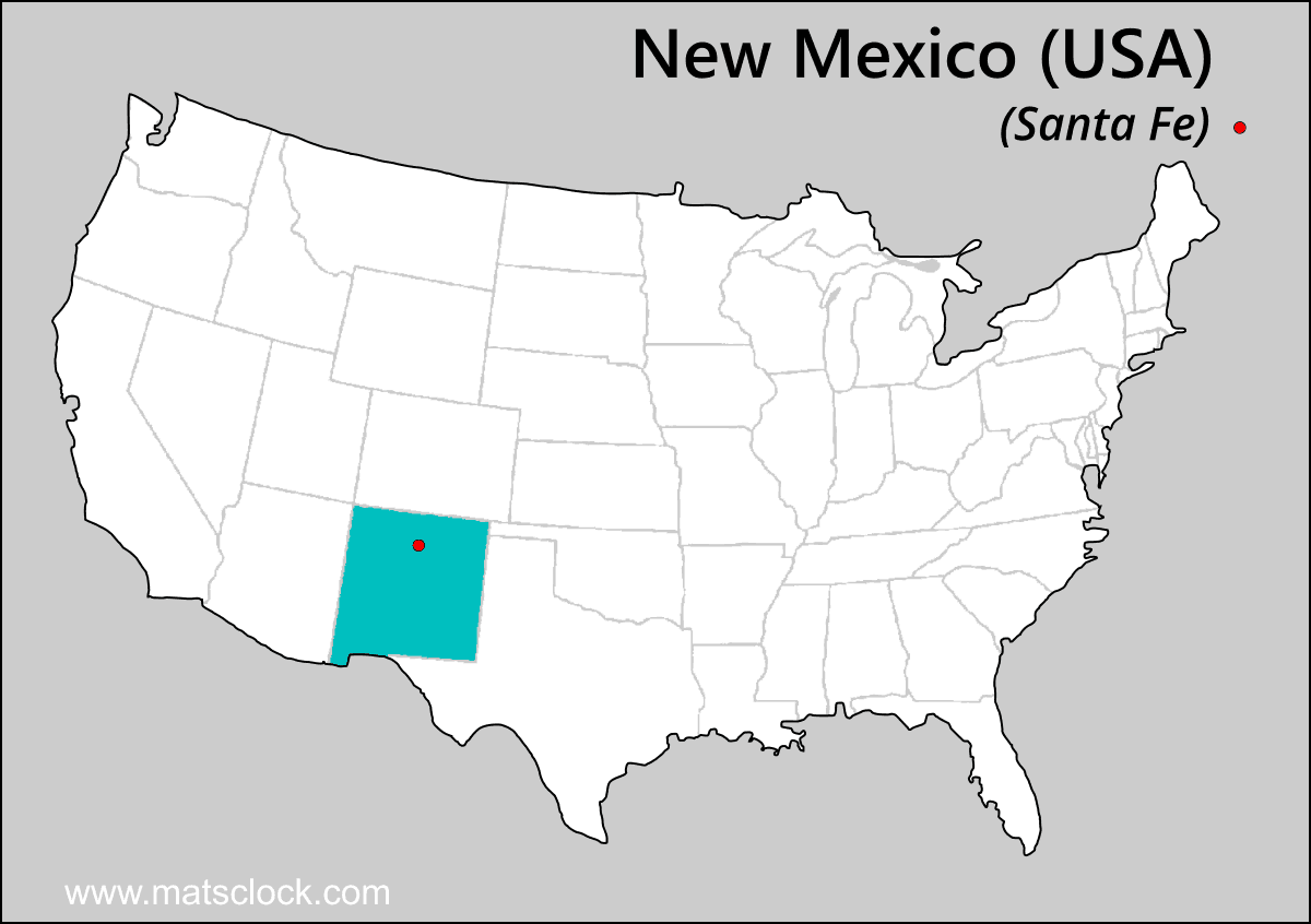 New Mexico USA Map