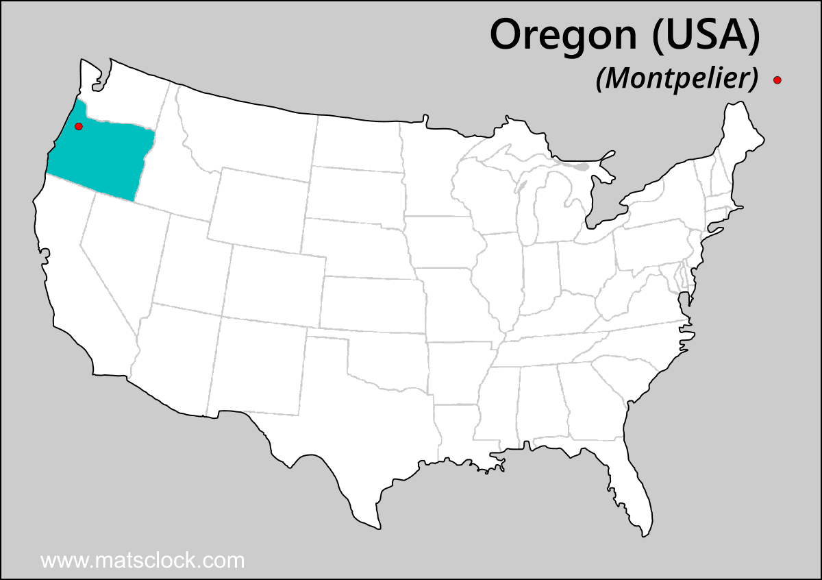 Oregon USA Map