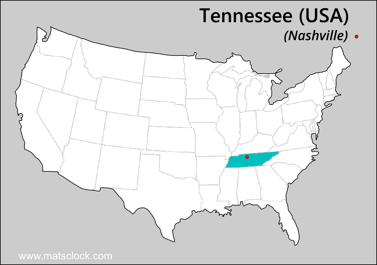 Tennessee USA Map