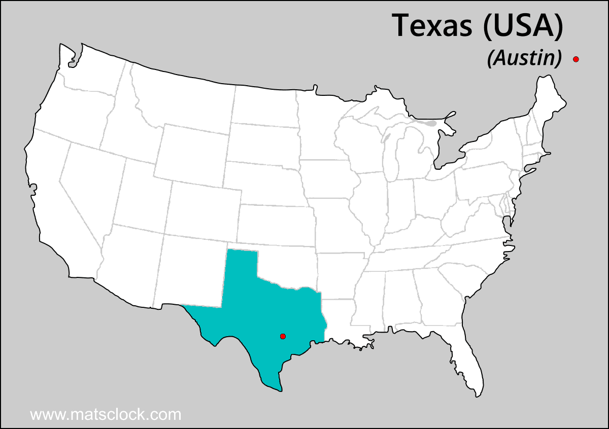 Texas USA Map