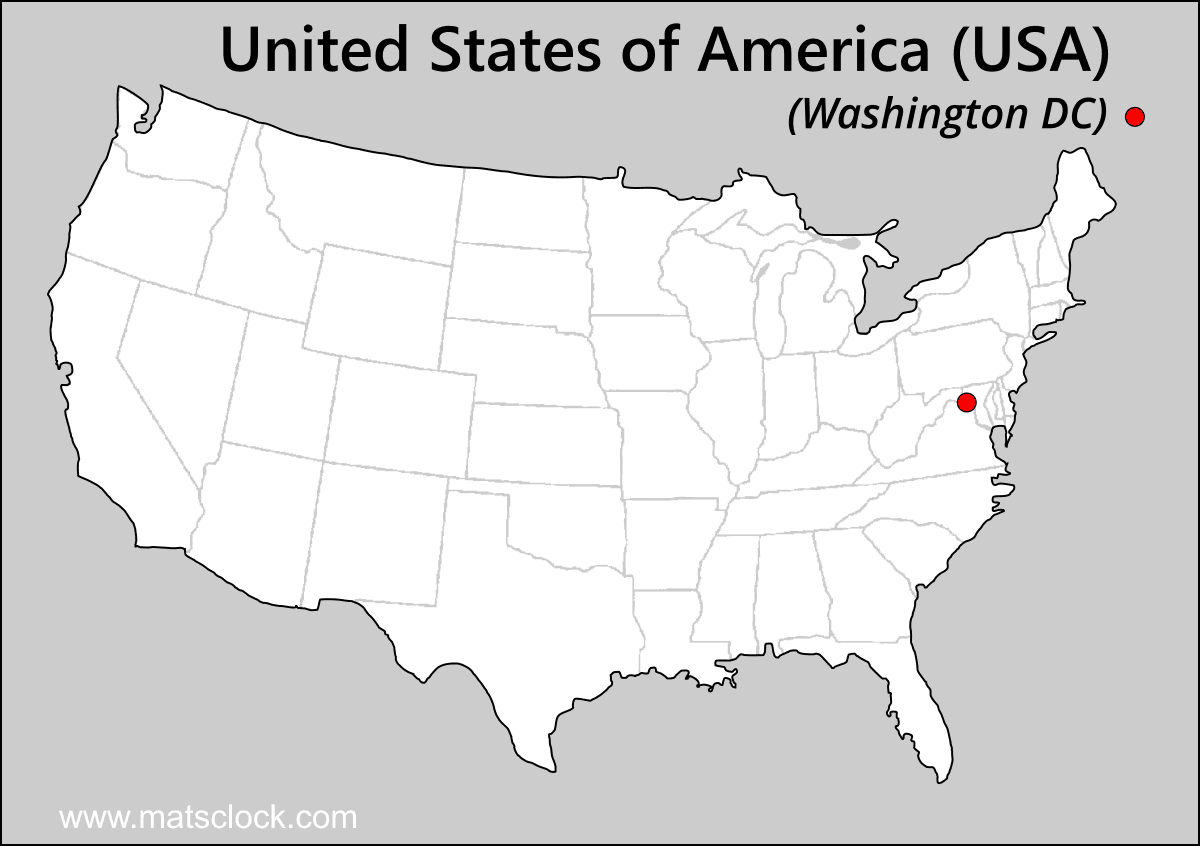 United States of America USA Map
