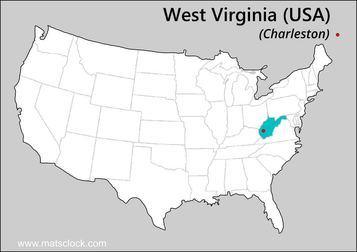 West Virginia USA Map